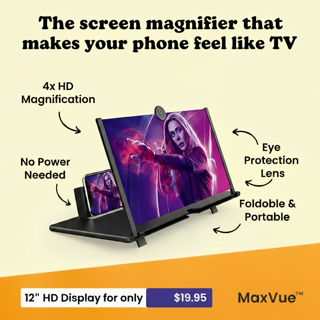 MaxVue™ Portable Phone Magnifier